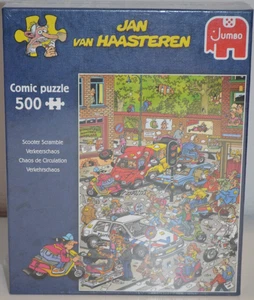 Jumbo 17465 Jan van Haasteren 500 Teile  Verkehrschaos / Scooter Scramble NEU - Picture 1 of 6