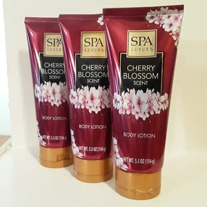 Cherry Blossom Scent Body Lotion Lot of 3- Spa Luxury  5.5 oz  Each - Picture 1 of 6