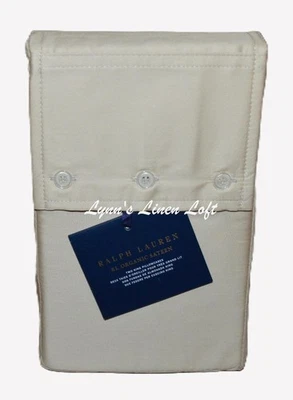 RALPH LAUREN Organic Coastal Sand KING PILLOWCASES COTTON SATEEN $130 - Image 1 of 4