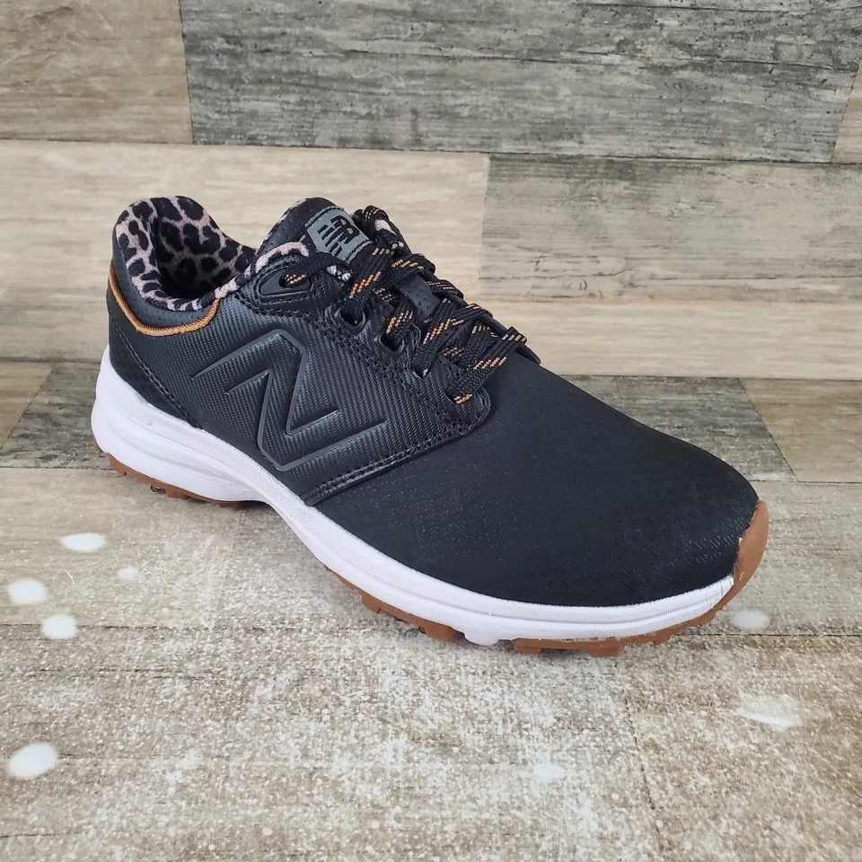 Tênis de golfe New Balance Brighton feminino tamanho 7.5 D atlético preto chiclete spike - Imagem 1 de 4
