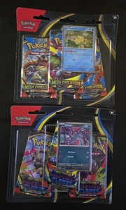 2 Pokemon Phantasmal Flames 3 Pack Blister NEW SEALED Mega Evolutions Packs TCG - Picture 1 of 2