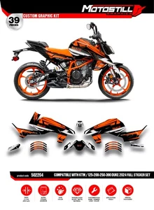 FIT FOR KTM DUKE 125-200-250-390 / 2024 - 2025 GRAPHIC STICKER SET - DECAL KIT - Bild 1 von 9