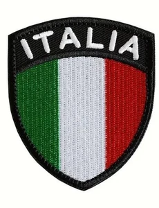 Patch ricamata Scudetto Italia Militare con velcro - Imagen 1 de 3