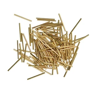50pcs Tube Loose Beads 1.5 Plated Spacer Metal Tube Beads - Picture 1 of 4