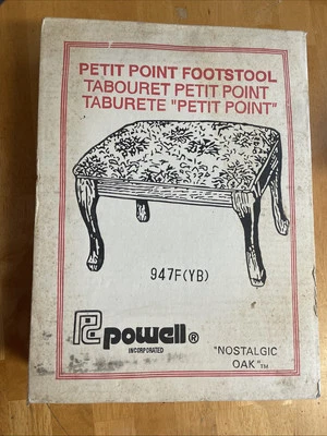 Vtg Wooden Ottoman Foot Stool Rest Padded Top Hidden Storage Heirloom New - Image 1 of 4