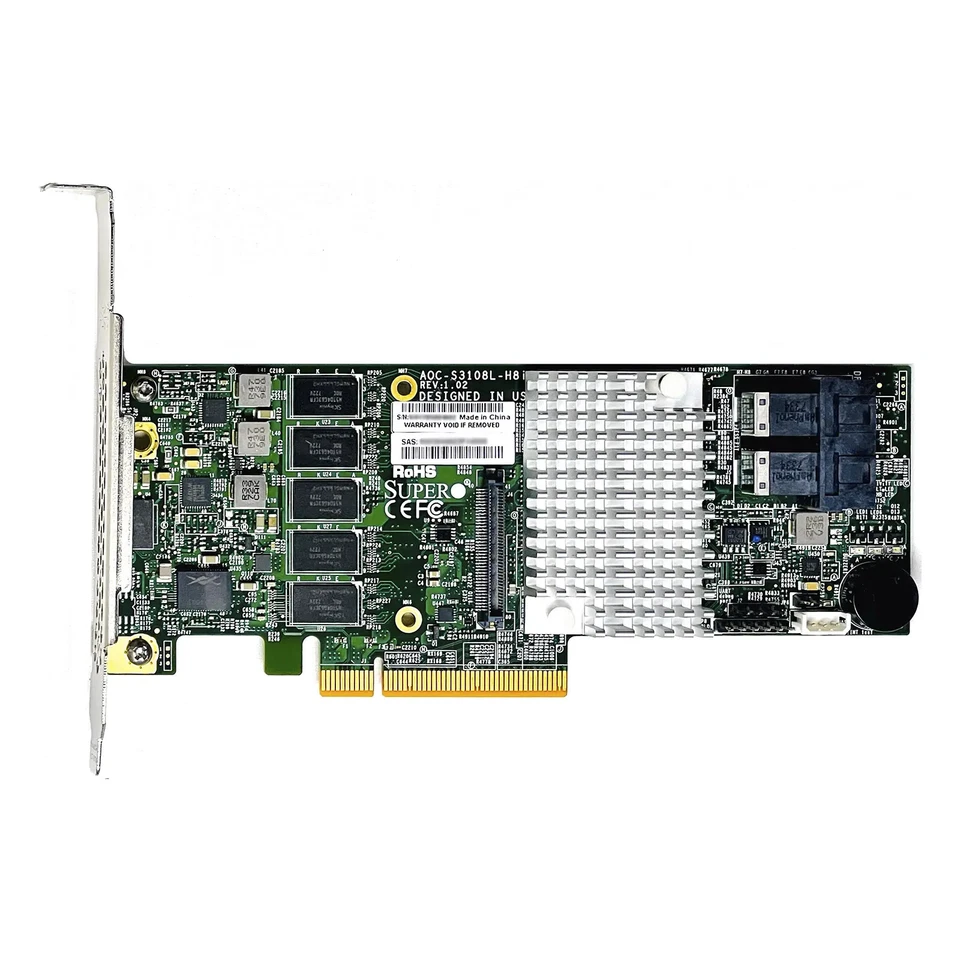 Supermicro AOC-S3108L-H8IR-16DD 2GB - FH PCIe-x8 SAS RAID Controller - Immagine 1 di 1