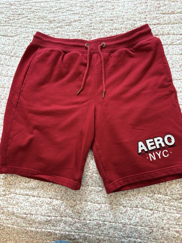 Shorts de lã masculino Aeropostale vermelho tamanho médio - Imagem 1 de 4