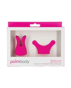 PalmBody 2 cabezales de masajeador de silicona para varita PalmPower - Juego de accesorios corporales - Imagen 1 de 2