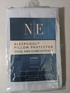 NUEVO- Protector de almohada Noble Excellence Sleepcool Jumbo 20"X28" algodón - Imagen 1 de 4