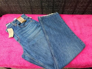 Levis Low Pro Straight 31 Women's Girl's Blue Jeans Pants A Mid Rise Relaxed - Picture 1 of 19