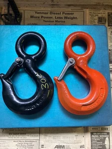 Columbus Mckinnon Eye Slip Hook WLL- 5 Ton, Set of 2, New M6507A - Picture 1 of 4