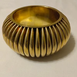 Iris Apfel & Bajalia Brass Chunky Statement Bangle Bracelet - Picture 1 of 14