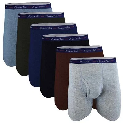 3 pair Different Touch Men's Big and Tall Long Leg Boxer Briefs Underwear 3X-6X - Image 1 of 3