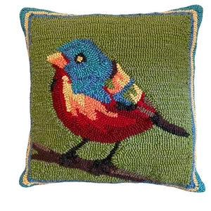 Cuscino con gancio ~ uccellino 16" x 16" cerniera posteriore - Foto 1 di 4