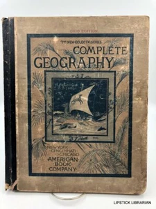 Eclectic Series Complete Geography, Ohio Edition 1883 Vintage Map Book - Bild 1 von 12