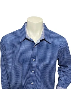 Nick Graham Stretch Men 2XL Casual Dress Shirt Flip Cuff Long Sleeve Button Down - Picture 1 of 18