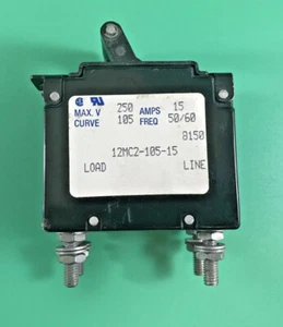 TEXAS INSTRUMENTS 12MC2-105-15 INTERRUTTORE 15A 250V 2 POLI - Foto 1 di 7