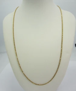 IMPRESIONANTE COLLAR CADENA ESTILO CUERDA ORO AMARILLO 14K (18") 4.2G - Imagen 1 de 6