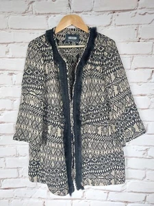 Abrigo de punto mujer Riani talla D46 abrigo largo cárdigan piel beige negro - Imagen 1 de 8