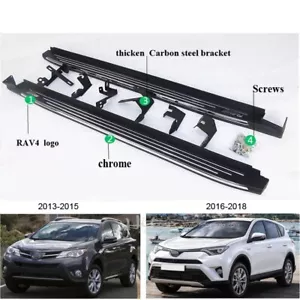 2Pcs Fixed Runing Boards Side Step Nerf Bar fit for RAV4 RAV-4 2013-2018 - Bild 1 von 8