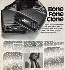 Bone Fone Print Ad Original Vintage 1981 Rare Portable Radio JS&A Northbrook IL