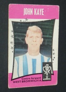 1967 FOOTBALL A & BC CARD STAR PLAYERS #39 JOHN KAYE WEST BROMWICH BAGGIES BROM