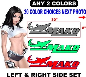 MAKO BOAT DECAL BOATS DECALS LOGO HULL SIDE REPLACMENT - Picture 1 of 3