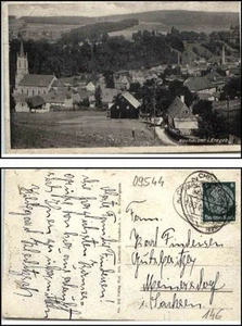 NEUHAUSEN Erzgebirge Sachsen 1941 Teilansicht Bedarfspost-AK Bahnpost gelaufen - Picture 1 of 1