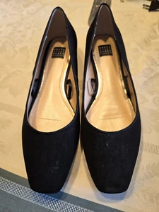 New W/O Box White House Black Market Bellamy Flats Metal Heel 7M - Picture 1 of 3