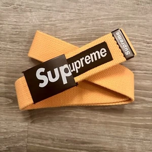 ๐ SUPREME Unisex Web Belt Metal Buckle (Yellow) โข Limited Edition โข Brand New! - Picture 1 of 2