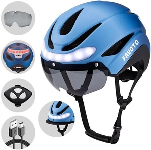 Smart Bike Helmet LED Turn Signals Visor Certified USB Rechargeable Large - NIB - Picture 1 of 6