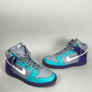 Rare Vintage 2013 Nike ID 12 Dunk High 605245-991 Purple Teal Hornets Jordan - Picture 1 of 12