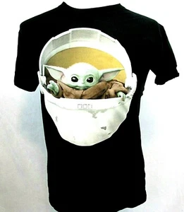 Disney Star Wars The Mandalorian Baby Yoda The Child Men's Black Shirt Medium - Picture 1 of 5