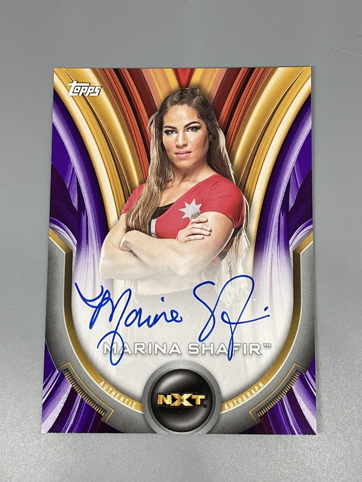 Marina Shafir 2020 Topps WWE Women’s Division /99 Purple Roster Auto Card A-MS - Image 1 of 2