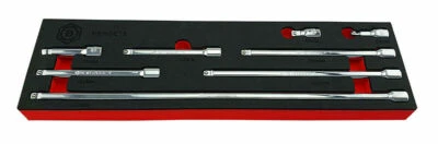 Britool Hallmark 3/8 D Wobble Extension Socket Set Bar Set 8 Pce 38-450mm - Image 1 of 4