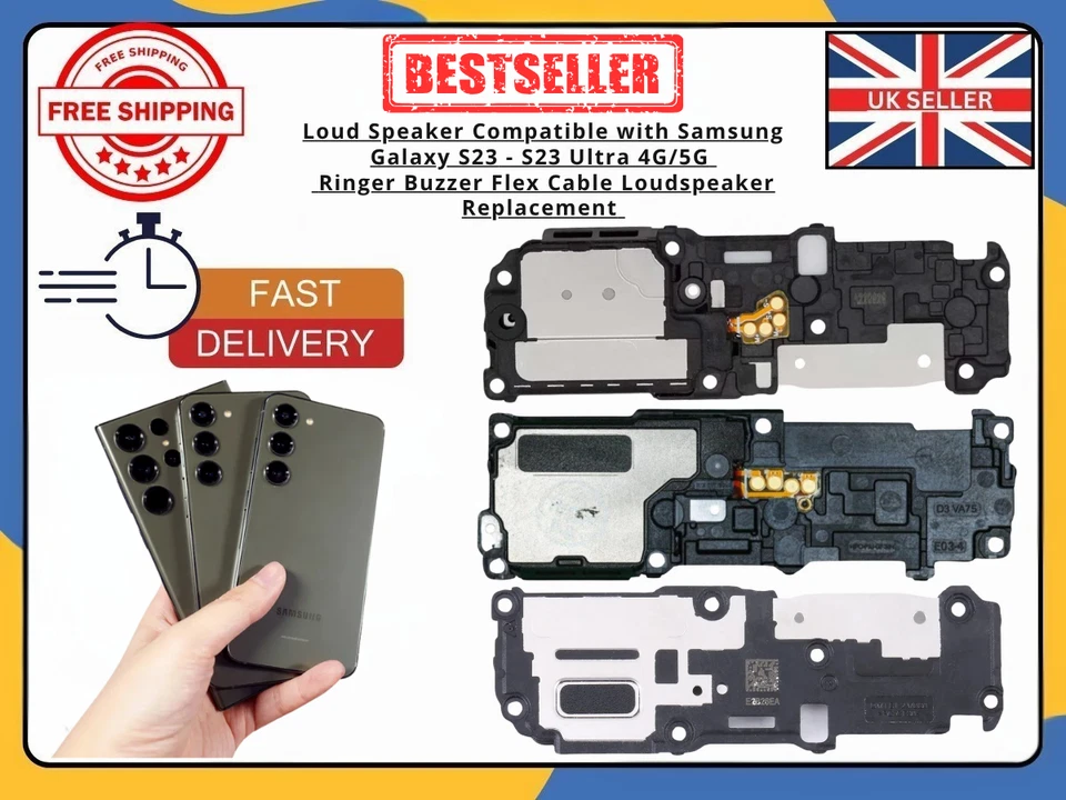 MOBILE WORLD For Samsung Galaxy S23 & S23 Ultra Loudspeaker Unit Buzzer OEM Replacement UK