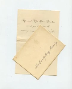 1882 Hochzeitseinladung dau of Masters Family - Harristown Pennsylvania - Bild 1 von 1