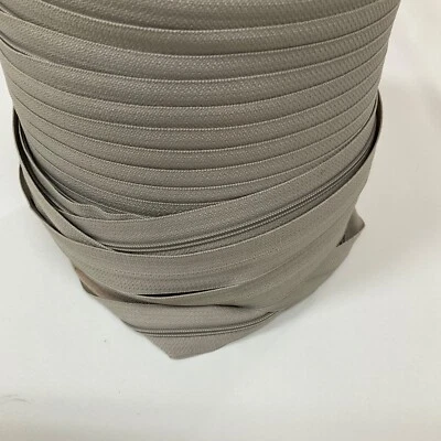 10 Yards (30 feet) Light Gray YKK Zipper coil chain 4.5 CF 5/8"   U1192 - Image 1 of 2