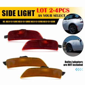 Front Rear Amber Red Side Marker Light For 2016 17-2023 Mazda Miata MX-5 MX5 EAW - Picture 1 of 23