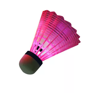 Red LED Badminton Shuttlecocks 4Pack Sport Lighting Birdies Glow In Dark Balls s - Picture 1 of 4