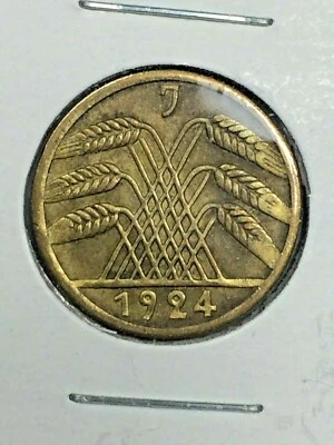 1924-J  Germany 5 Pfenning Foreign Coin #0109 - Image 1 of 2