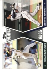 2011 (RAYS) (ATHLETICS) Topps Diamond Duos #HJ Rickey Henderson/Desmond Jennings