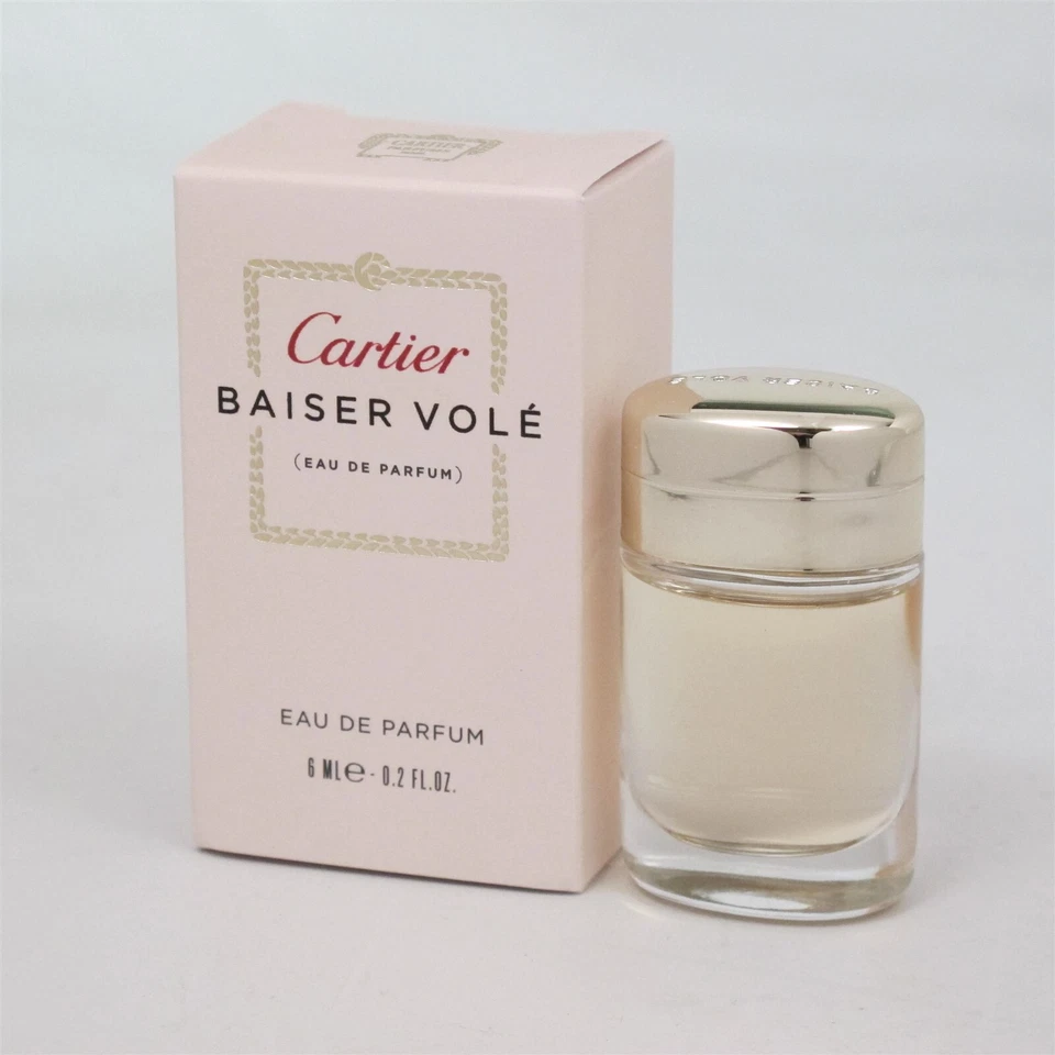 BAISER VOLE por Cartier 6 ml/0,2 OZ Eau de Parfum Splash MINIATURA NUEVO EN CAJA Foto 1 de 1