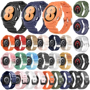 For Samsung Galaxy Watch 5 Pro 4 Classic 42/46/44/40/45mm Case Sport Band Strap - Picture 1 of 135