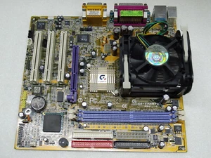 Placa base S478 GA-8PEMT4 zócalo 478 + Pentium 2.8 + enfriador - Imagen 1 de 8