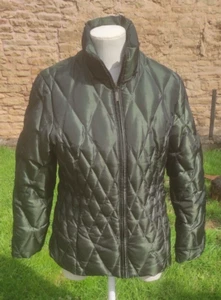 Marks And Spencer Down Metallic Green Jacket - Size Medium. VGC. - Picture 1 of 11