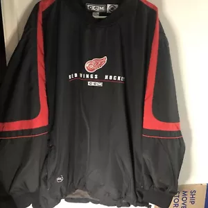 Detroit Red Wings Pullover Men's Ice Hockey CCM Windbreaker XL Mesh lined - Picture 1 of 7