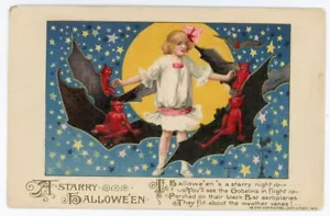 Halloween Winsch Diablos Rojos en Alas de Murciélago Niña Una Estrellada Halloween - Imagen 1 de 2