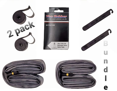 Vee Rubber 20 Inch Bike Tube with 2 Rim Strip 2 Bike Lever Combo - Image 1 of 4