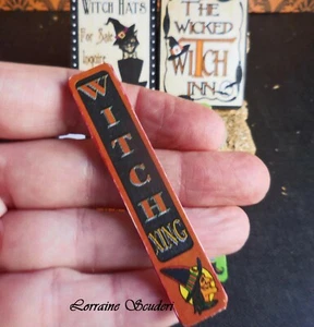  DOLLHOUSE MINIATURE ~ HALLOWEEN ~ WITCH XING - Picture 1 of 2